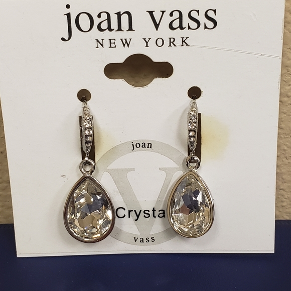 Joan Vass Jewelry Joan Vass Crystal Drop Earrings Poshmark